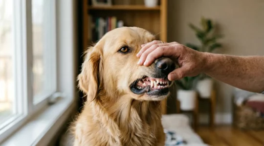 Chien recevant des soins dentaires pour protéger sa santé cardiaque