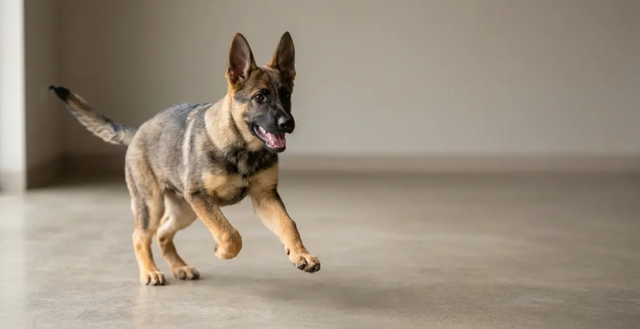 Chiot de grande race en bonne santé illustrant l'importance de la nutrition pour la croissance articulaire