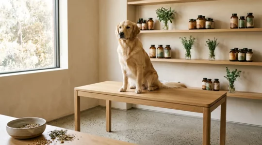 Complements alimentaires naturels pour chiens avec levure de biere et huile de poisson